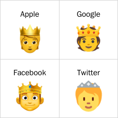 Pessoa com coroa emoji