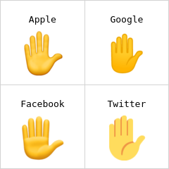 Mão levantada emoji