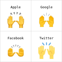 Zwei erhobene Handflächen Emoji