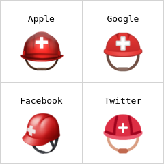 Mũ bảo hiểm của lính cứu hộ biểu tượng