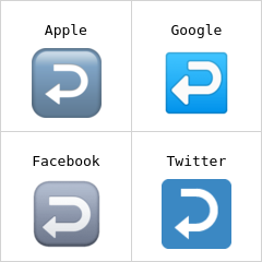 Right arrow curving left emoji