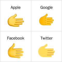 Sağa bakan el emoji