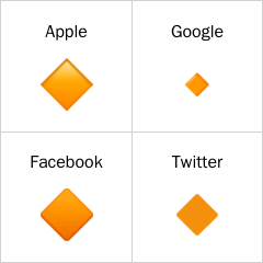 Losango laranja pequeno emoji