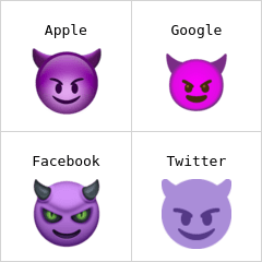 Faccina con sorriso e corna Emoji