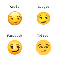 Süffisant lächelndes Gesicht Emoji