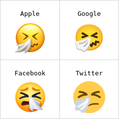 Sneezing face emoji