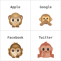 Macaco que não fala nada emoji