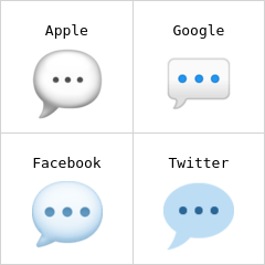 Sprechblase mit drei Punkten Emoji
