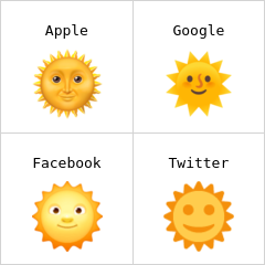 Güneş yüz emoji