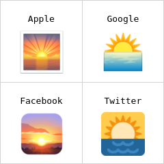 Sonnenaufgang über dem Meer Emoji