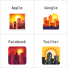 Sonnenuntergang in der Stadt Emoji