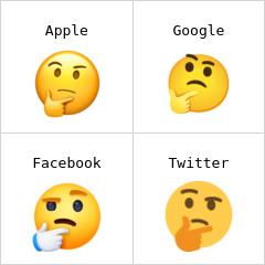 Düşünen yüz emoji