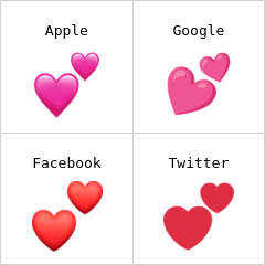 Dois corações emoji
