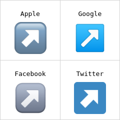 Freccia rivolta verso destra che punta in alto Emoji