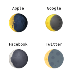 Lune décroissante emojis