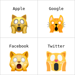 Korkuyla bağıran kedi emoji