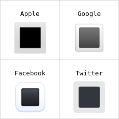 Weiße quadratische Schaltfläche Emoji