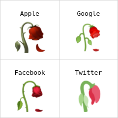 Solmuş çiçek emoji