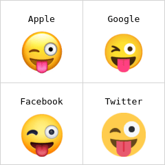 Faccina che fa l’occhiolino e mostra la lingua Emoji