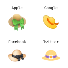 Chapéu feminino emoji