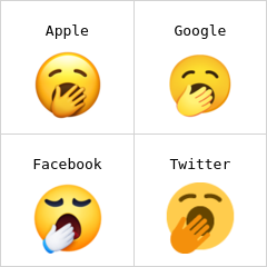 Yawning face emoji