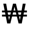 Korean Won Symbol
