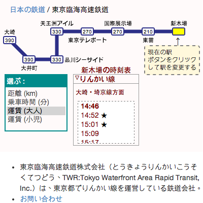 東京臨海高速鉄道路線図