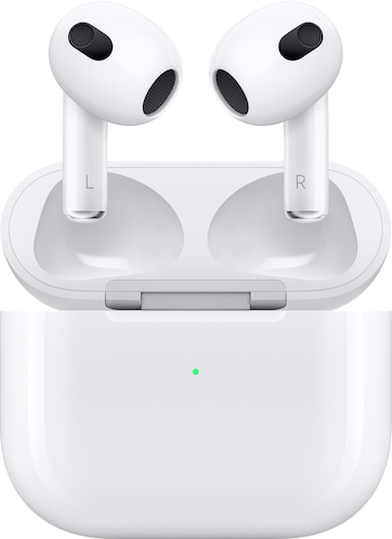 Actual size image of  AirPods (3rd generation) .