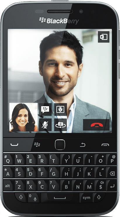 Imagem em tamanho real de  BlackBerry Classic .