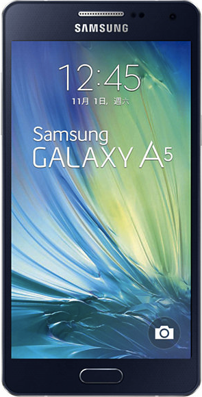 תמונה בגודל אמיתית של  Samsung Galaxy A5 .