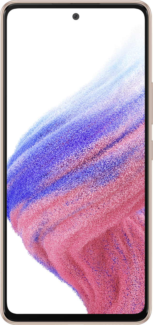  Samsung Galaxy A53 5G の実際のサイズの画像。