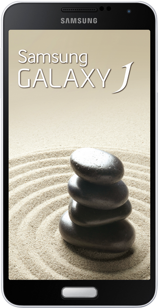 תמונה בגודל אמיתית של  Samsung Galaxy J .