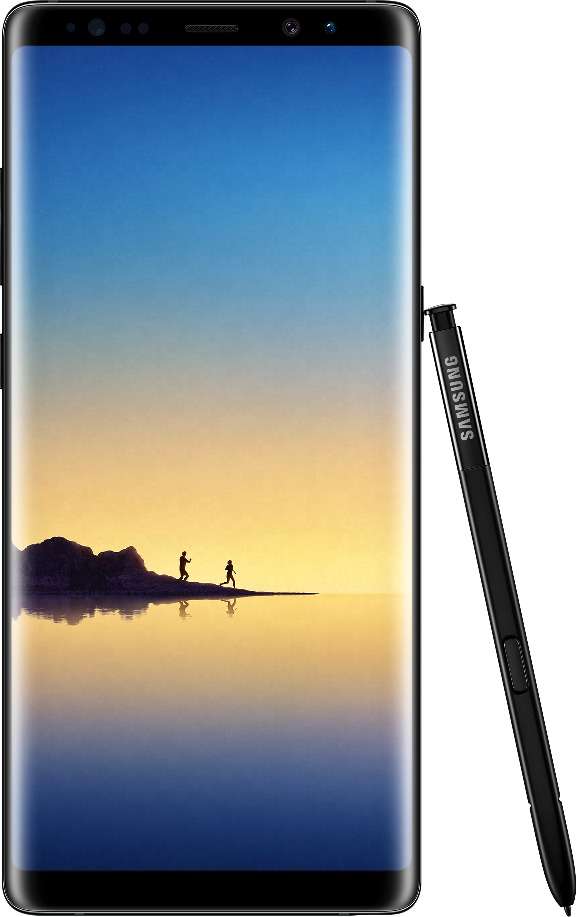 Actual size image of  Samsung Galaxy Note 8 &amp; S Pen .