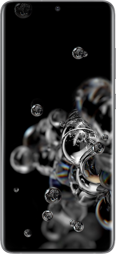 תמונה בגודל אמיתית של  Samsung Galaxy S20 Ultra .