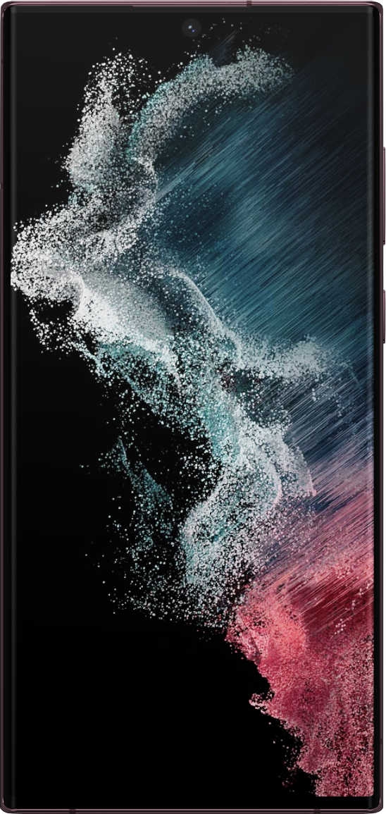  Samsung Galaxy S22 Ultra 5G の実際のサイズの画像。