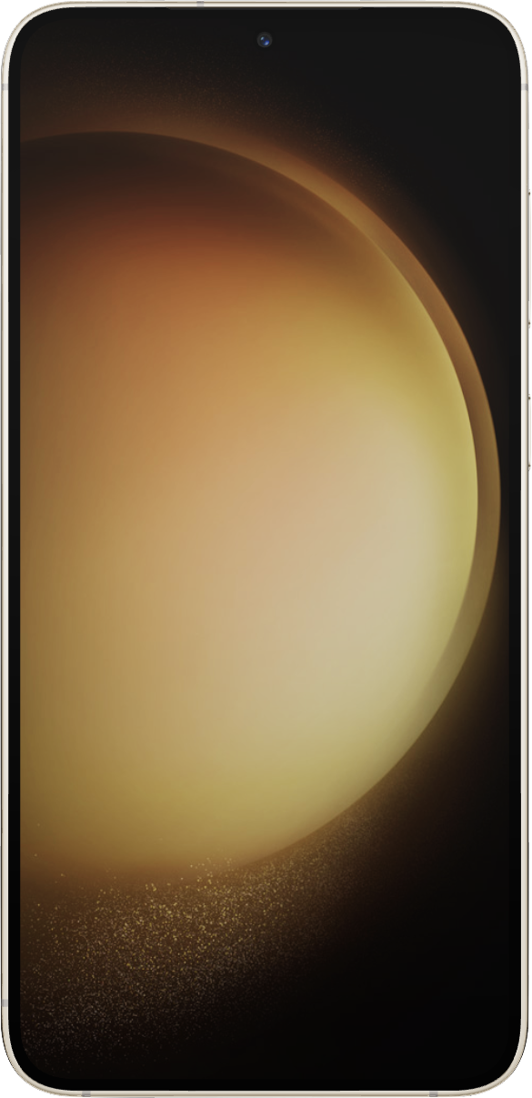 תמונה בגודל אמיתית של  Samsung Galaxy S23+ 5G .