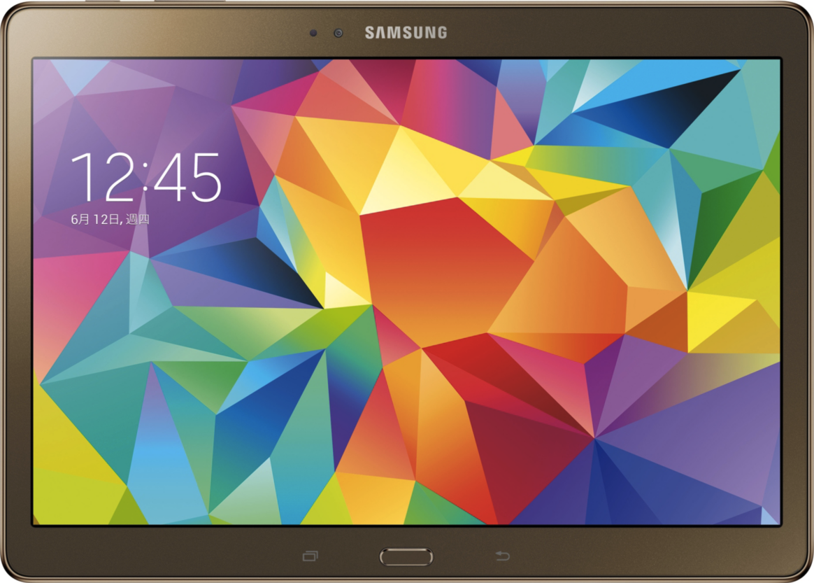 תמונה בגודל אמיתית של  Samsung Galaxy Tab S 10.5 .