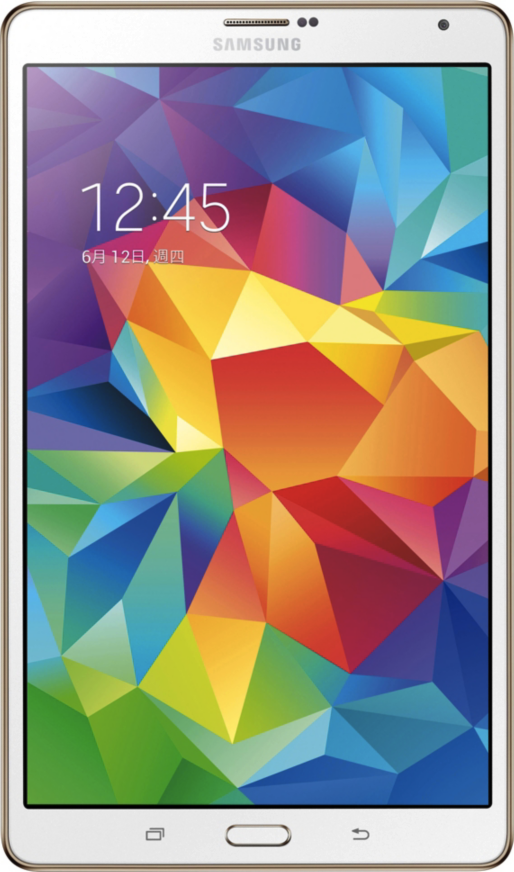 實際尺寸圖像 Samsung Galaxy Tab S 8.4 。