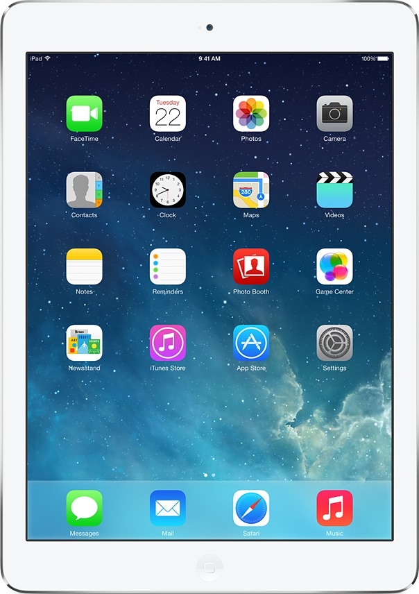  iPad Air / iPad Pro 9.7 の実際のサイズの画像。