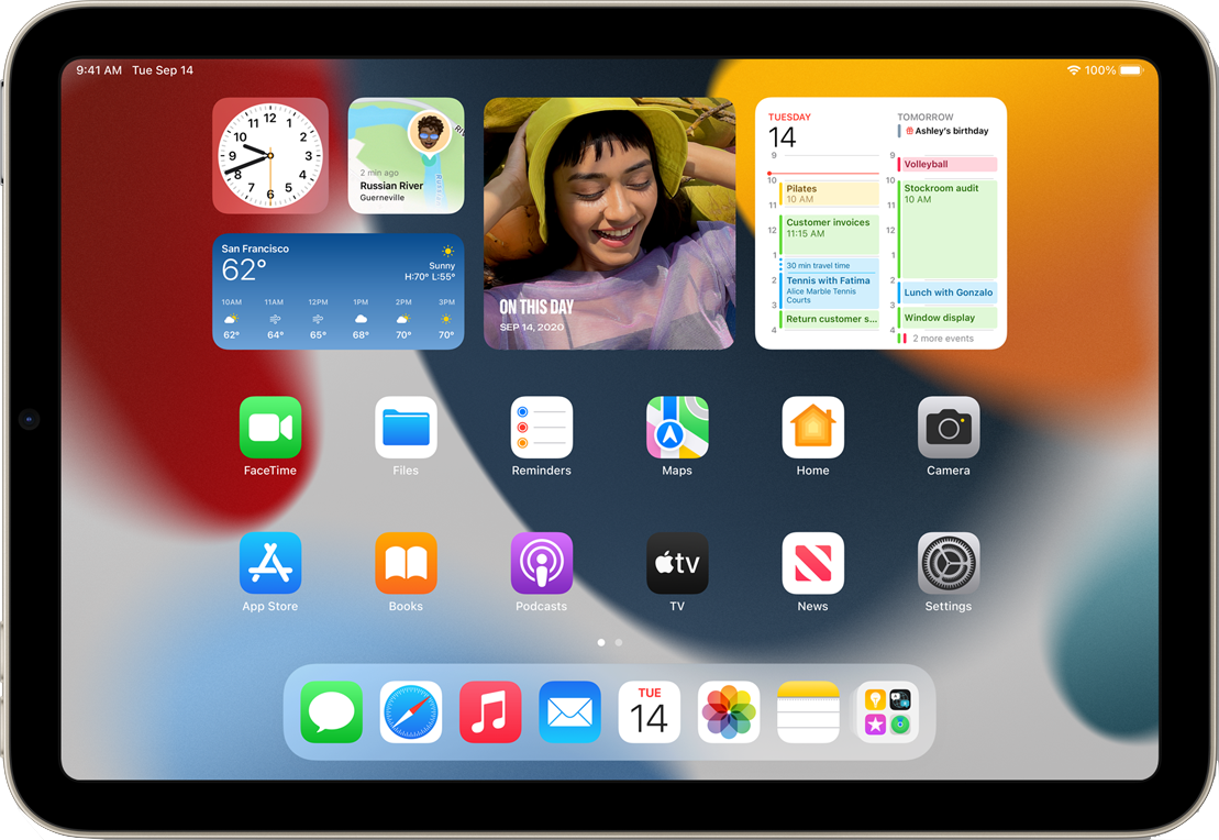 Aktwal na imahe ng laki ng  iPad mini 8.3" .