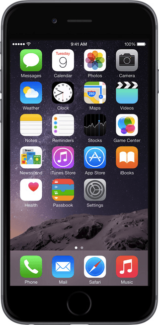 Aktualny obraz rozmiar  iPhone 6 .