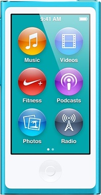  iPod nano  के वास्तविक आकार छवि.