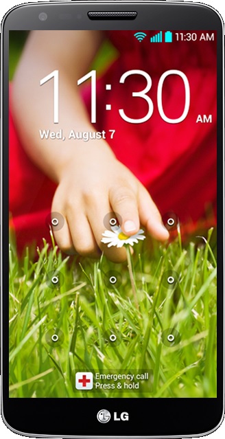 Actual size image of  LG G2 .