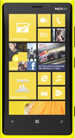 實際尺寸圖像 Nokia Lumia 920 。