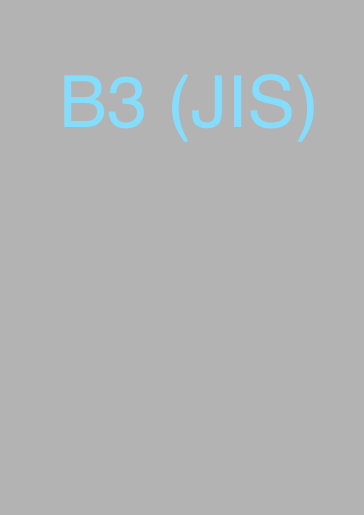 Verklig storlek bild av  B3(JIS) Paper .