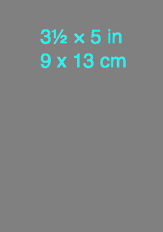 תמונה בגודל אמיתית של  3.5x5 תמונה &quot;(9x13cm) .