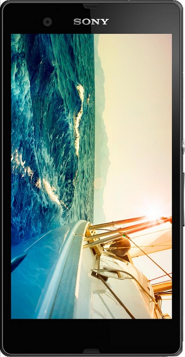  Sony Xperia Z の実際のサイズの画像。