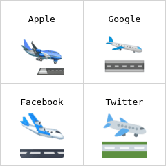 Landung eines Flugzeugs Emoji