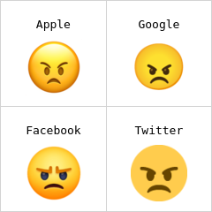 Angry face emoji