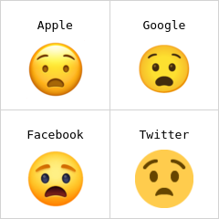 Anguished face emoji